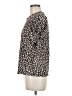 A.L.C. 100% Cotton Animal Print Brown Short Sleeve Blouse Size M - photo 5