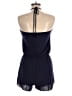 Emily Stacy Solid Blue Romper Size M - photo 2