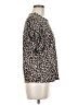 A.L.C. 100% Cotton Animal Print Brown Short Sleeve Blouse Size M - photo 4