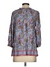 Talbots 100% Rayon Paisley Blue 3/4 Sleeve Blouse Size S (petite) - photo 2