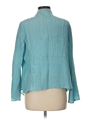 Citron Santa Monica Collection Long Sleeve Silk Top (view 2)