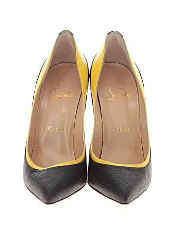 Christian Louboutin Glitter Leather Tucsy 100mm Pumps (view 2)