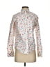 L.L.Bean 100% Cotton Floral White Long Sleeve Button-Down Shirt Size XXS - photo 1