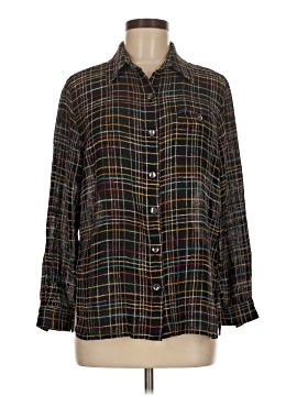 Chico's Design Long Sleeve Silk Top