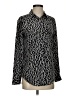 Equipment 100% Silk Animal Print Black Long Sleeve Silk Top Size S - photo 1