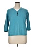 Cj Banks 100% Cotton Teal Pullover Sweater Size 0X - photo 1