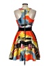 Milly Graphic Orange Cocktail Dress Size 10 - photo 2
