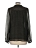 Ann Taylor LOFT 100% Polyester Black Long Sleeve Blouse Size M - photo 2