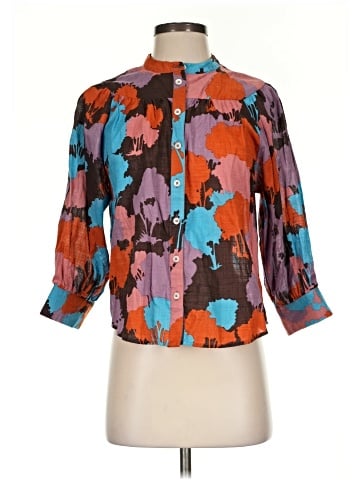 Porridge 3/4 Sleeve Blouse (view 1)