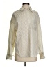 Zara Stripes Ivory Long Sleeve Blouse Size XS - photo 1