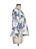 Donna Degnan Floral Tropical Silver 3/4 Sleeve Blouse Size 8 - photo 4