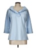 Gretchen Scott Designs Solid Blue 3/4 Sleeve Blouse Size L - photo 1