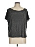 ALLSAINTS Metallic Silver Short Sleeve Top Size 6 - photo 1