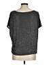 ALLSAINTS Metallic Silver Short Sleeve Top Size 6 - photo 2