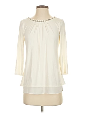 White House Black Market 3/4 Sleeve Blouse (view 1)