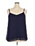Torrid 100% Polyester Blue Sleeveless Blouse Size 2X Plus (2) - photo 2