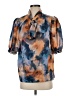 Susan Graver 100% Polyester Blue Short Sleeve Blouse Size S - photo 1