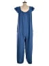 Zesica Solid Blue Jumpsuit Size M - photo 2
