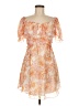 Simplee 100% Polyester Paisley Orange Cocktail Dress Size M - photo 1