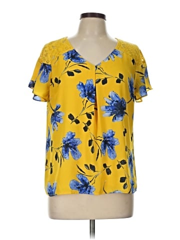 Skies Are Blue Short Sleeve Blouse (view 1)