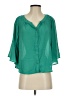 Chloe K 100% Polyester Green Short Sleeve Blouse Size XS - photo 1