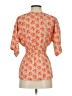 Joie 100% Viscose Print Orange Short Sleeve Blouse Size XS - photo 2