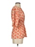 Joie 100% Viscose Print Orange Short Sleeve Blouse Size XS - photo 4