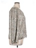 1.State 100% Polyester Paisley Silver 3/4 Sleeve Blouse Size XL - photo 4
