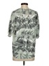 Topshop 100% Polyester Tropical Gray 3/4 Sleeve Blouse Size 4 - photo 2