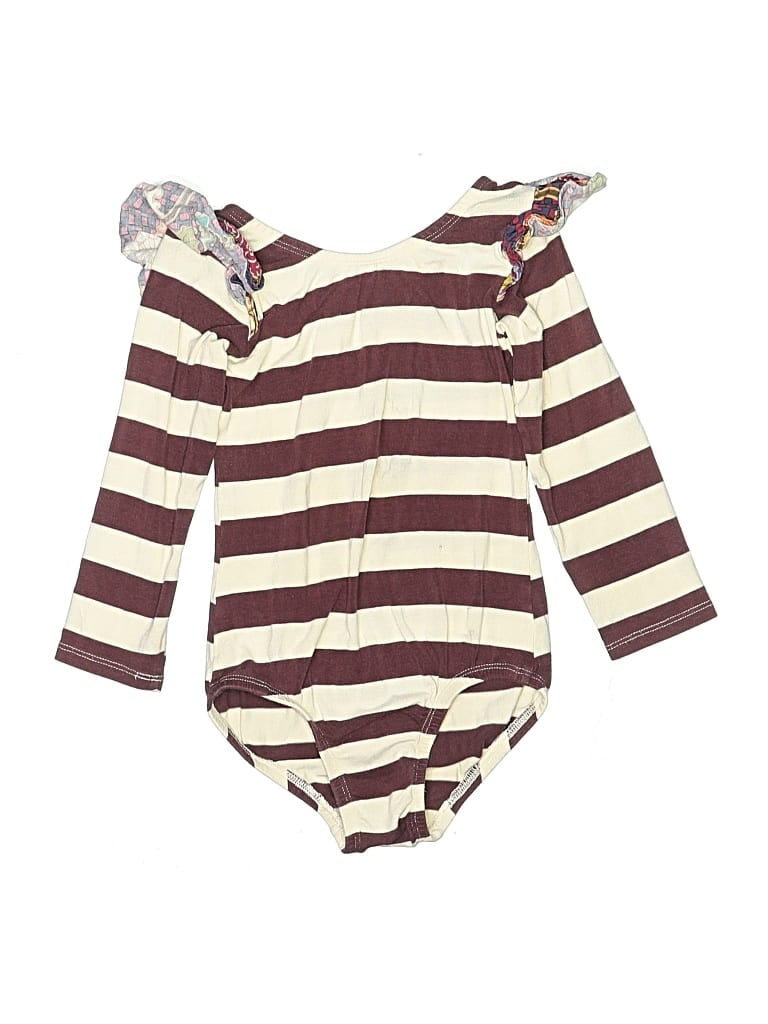 Pre-owned Assorted Brands Babies' Long Sleeve Onesie In Burgundy