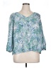 Juniper + Lime Teal 3/4 Sleeve Blouse Size XL - photo 1