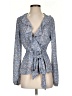Max Studio Paisley Blue Long Sleeve Blouse Size S - photo 1