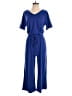 Anrabess Solid Blue Jumpsuit Size S - photo 1