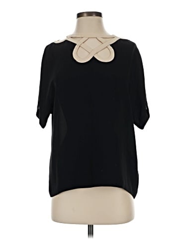 Diane von Furstenberg Short Sleeve Silk Top (view 1)