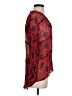 Sundance 100% Cupro Print Red 3/4 Sleeve Blouse Size S - photo 4