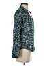 Maeve 100% Rayon Print Teal Long Sleeve Blouse Size 4 - photo 4
