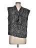 DKNY 100% Polyester Black Sleeveless Blouse Size L - photo 1