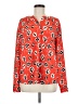 Juicy Couture 100% Polyester Print Orange Long Sleeve Blouse Size M - photo 1