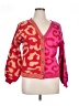 Dee Elly 100% Acrylic Animal Print Pink Cardigan Size XL (estimated) - photo 1
