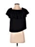 Express 100% Polyester Black Short Sleeve Top Size M - photo 1