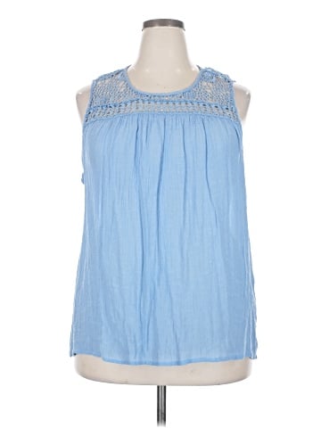 Indigo Rose Sleeveless Blouse (view 1)