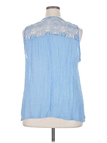 Indigo Rose Sleeveless Blouse (view 2)