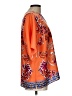 Chico's Print Orange Short Sleeve Blouse Size Lg (2) - photo 4