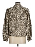 J.Crew 100% Cotton Animal Print Tan Long Sleeve Blouse Size M - photo 2