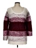 Entro Color Block Burgundy Pullover Sweater Size L - photo 1