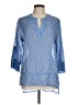 Finley 100% Cotton Blue 3/4 Sleeve Blouse Size M - photo 1