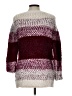 Entro Color Block Burgundy Pullover Sweater Size L - photo 2