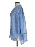 Finley 100% Cotton Blue 3/4 Sleeve Blouse Size M - photo 5