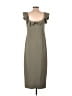 Elliatt Solid Gray Casual Dress Size L - photo 2