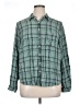 Universal Thread 100% Rayon Plaid Green Long Sleeve Button-Down Shirt Size 0X - photo 1